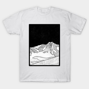 Black and white mountain T-Shirt